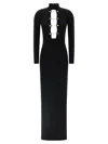 Elisabetta Franchi Open-back Maxi Dress In Black