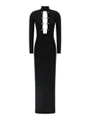 Elisabetta Franchi Open-back Maxi Dress In Black
