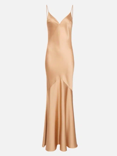 Elisabetta Franchi Red Carpet Dress In Gold