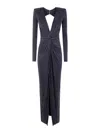 Elisabetta Franchi Women's Red Carpet Jersey Dress In Black