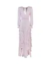 Elisabetta Franchi Red Carpet Dress In Georgette Fabric With Ruffles €590.00 In 544