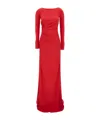 Elisabetta Franchi Red Carpet Jersey Dress In Red