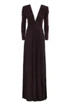 Elisabetta Franchi Red Carpet Dress In Lurex Jersey With Necklace