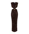 Elisabetta Franchi Sequin-embellished Dress In Cocoa