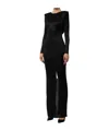 Elisabetta Franchi Red Carpet Dress In Shiny Viscose Jersey In Black