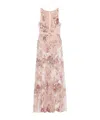 Elisabetta Franchi Pink Long Dress With Sequins In Neutral