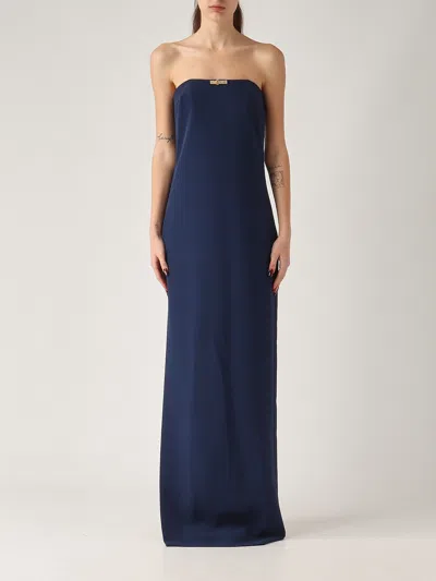 Elisabetta Franchi Red Carpet Dress In Blue