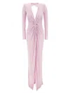 Elisabetta Franchi V-neck Maxi Dress In Pink