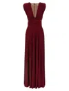 Elisabetta Franchi 'red Carpet' Dress In Burgundy