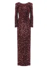 Elisabetta Franchi Sequin-embellished Maxi Dress In Burgundy