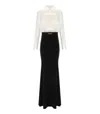 Elisabetta Franchi Red Carpet Ivory And Black Dress In Multi