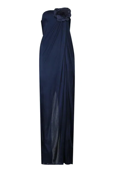 Elisabetta Franchi Red Carpet Jersey Dress In Blue