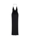 Elisabetta Franchi Red Carpet Jersey Dress In Black