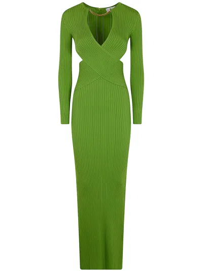 Elisabetta Franchi Red Carpet Knit Long Dress