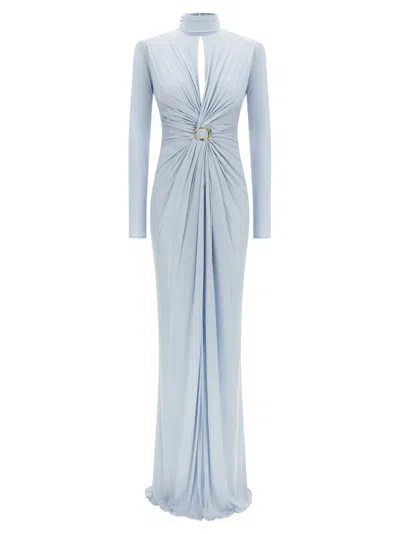 Elisabetta Franchi Red Carpet Long Dress In Blue
