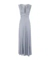 Elisabetta Franchi Red Carpet Lurex Jersey Dress In Gray