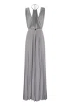 Elisabetta Franchi Red Carpet Lurex Jersey Dress With Belt