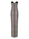 Elisabetta Franchi Red Carpet Python-printed Dress In Black