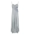 Elisabetta Franchi Carpet Sky Blue Dress In Gray