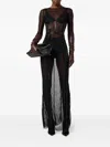 Elisabetta Franchi Red Carpet Stretch Tulle Bustier Dress In Black