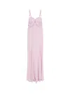 Elisabetta Franchi Red Carpet Stretch Viscose Long Dress In Pink