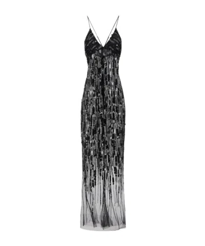 Elisabetta Franchi Sequin Embellished Dress In Black