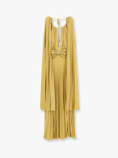 ELISABETTA FRANCHI RED CARPET VISCOSE BLEND LONG DRESS WITH LUREX EFFECT