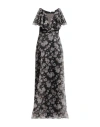 Elisabetta Franchi Red Carpet Woman Maxi Dress Black Size 6 Polyester, Polyamide In Black