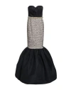 Elisabetta Franchi Red Carpet Woman Maxi Dress Black Size 8 Polyester, Cotton, Polyamide, Viscose