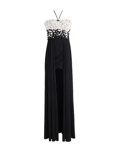 Elisabetta Franchi Red Carpet Woman Maxi Dress Black Size 8 Viscose, Elastane, Plastic, Polyamide