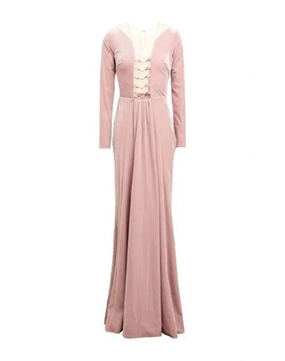 Elisabetta Franchi Red Carpet Woman Maxi Dress Blush Size 2 Polyester, Elastane, Polyamide In Pink
