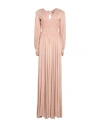 Elisabetta Franchi Red Carpet Woman Maxi Dress Blush Size 6 Cupro, Elastane, Polyamide, Viscose, Cot In Pink