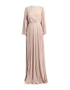 Elisabetta Franchi Red Carpet Woman Maxi Dress Blush Size 6 Viscose, Polyester, Polyamide, Elastane In Pink