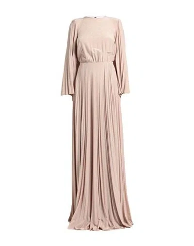 Elisabetta Franchi Red Carpet Woman Maxi Dress Blush Size 6 Viscose, Polyester, Polyamide, Elastane In Pink