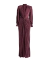 Elisabetta Franchi Red Carpet Woman Maxi Dress Burgundy Size 8 Cupro, Elastane