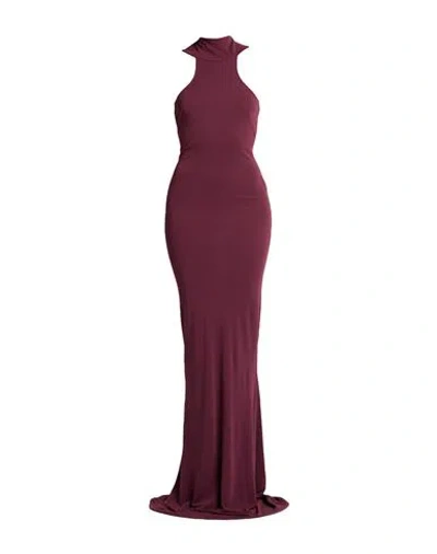 Elisabetta Franchi Red Carpet Woman Maxi Dress Burgundy Size 8 Viscose