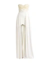 Elisabetta Franchi Red Carpet Woman Maxi Dress Cream Size 2 Viscose, Elastane, Plastic, Polyamide