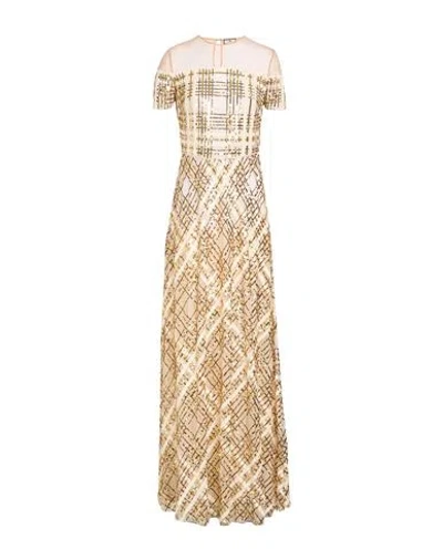 Elisabetta Franchi Red Carpet Woman Maxi Dress Cream Size 4 Polyamide, Plastic In Neutral