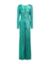 Elisabetta Franchi Red Carpet Woman Maxi Dress Emerald Green Size 6 Polyester, Elastane In Green