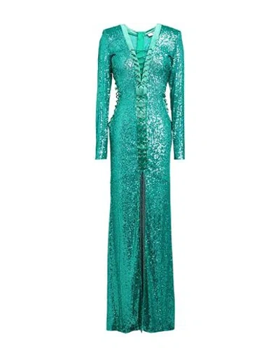 Elisabetta Franchi Red Carpet Woman Maxi Dress Emerald Green Size 6 Polyester, Elastane