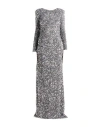 Elisabetta Franchi Red Carpet Woman Maxi Dress Grey Size 10 Polyester In Green