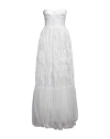 Elisabetta Franchi Red Carpet Woman Maxi Dress Ivory Size 8 Polyester, Polyamide, Elastane, Polyuret In White