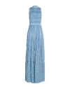 Elisabetta Franchi Red Carpet Woman Maxi Dress Light Blue Size 4 Polyester