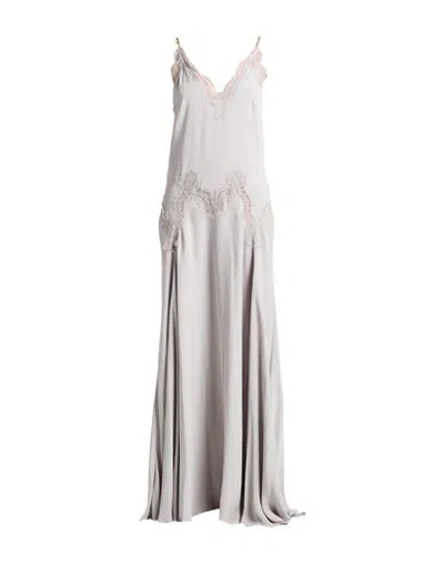 Elisabetta Franchi Red Carpet Woman Maxi Dress Light Grey Size 6 Viscose, Cotton, Polyamide