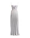 Elisabetta Franchi Red Carpet Woman Maxi Dress Light Grey Size 8 Viscose, Polyester, Polyamide, Elas