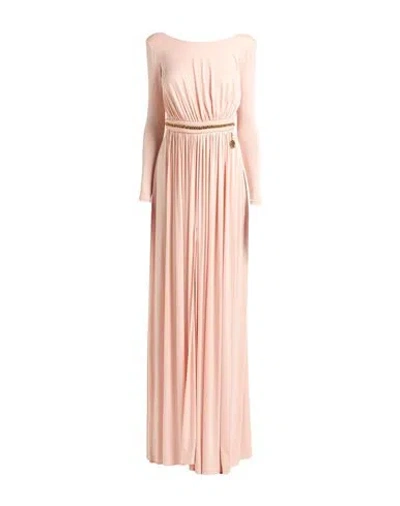 ELISABETTA FRANCHI ELISABETTA FRANCHI RED CARPET WOMAN MAXI DRESS LIGHT PINK SIZE 2 CUPRO, ELASTANE