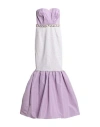 Elisabetta Franchi Red Carpet Woman Maxi Dress Lilac Size 4 Polyester, Cotton, Polyamide, Viscose In Purple