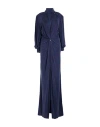Elisabetta Franchi Red Carpet Woman Maxi Dress Navy Size 10 Cupro, Elastane In Blue