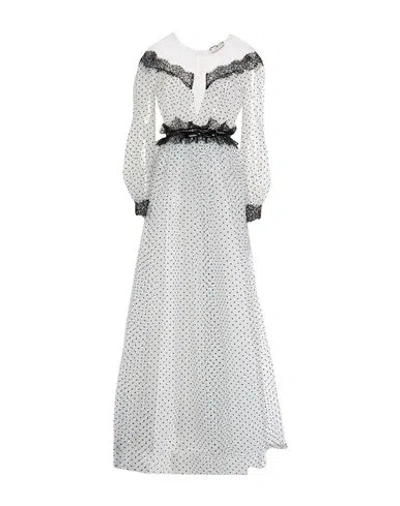 Elisabetta Franchi Red Carpet Woman Maxi Dress Off White Size 4 Polyamide