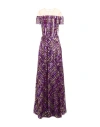 Elisabetta Franchi Red Carpet Woman Maxi Dress Purple Size 6 Polyamide, Plastic